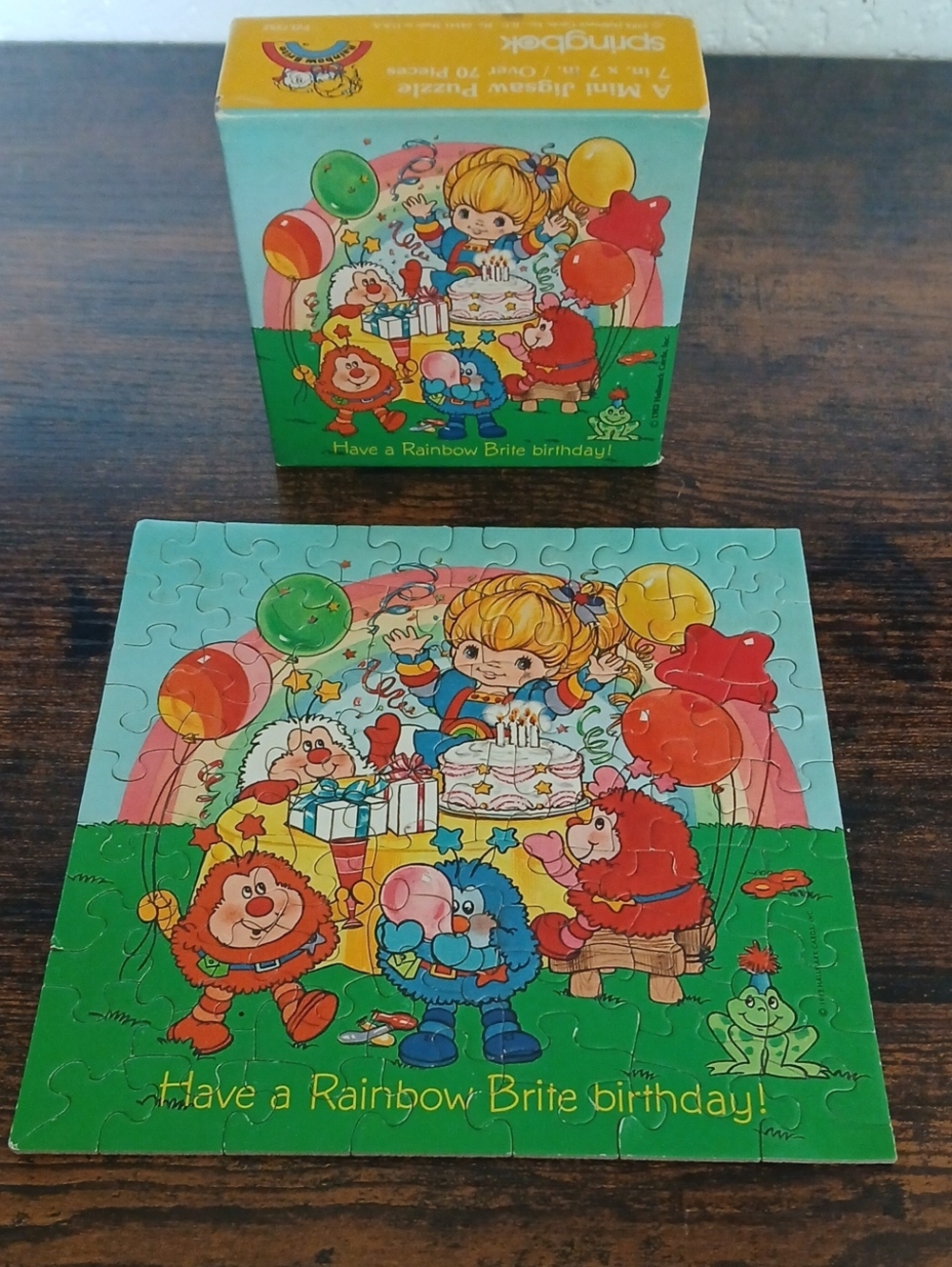 Hallmark 1983 Springbok Rainbow Brite Puzzle "Have A Rainbow Brite Birthday"